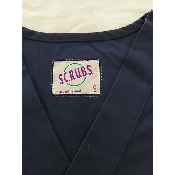 S.C.R.U.B.S Medical Scrub Top Size S NWT Navy Blue... MEDICAL - Picture 4 of 7